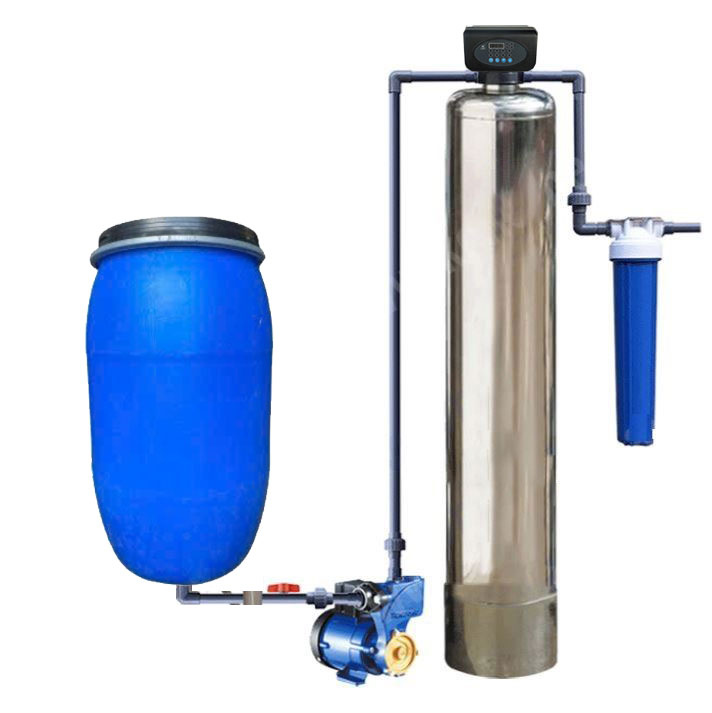 Bộ Lọc Nước Tổng 1 Cột Inox Giếng Khoan Loại Bỏ Kim Loại Nặng Van Tự động Lngk05