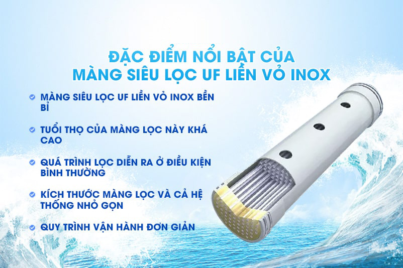 Đặc điểm nổi bật của màng siêu lọc UF liền vỏ inox lõi lọc bông cho chung cư