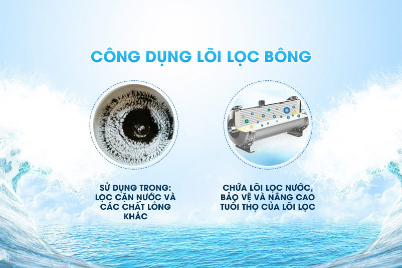 Công dụng của lõi lọc bông cho chung cư