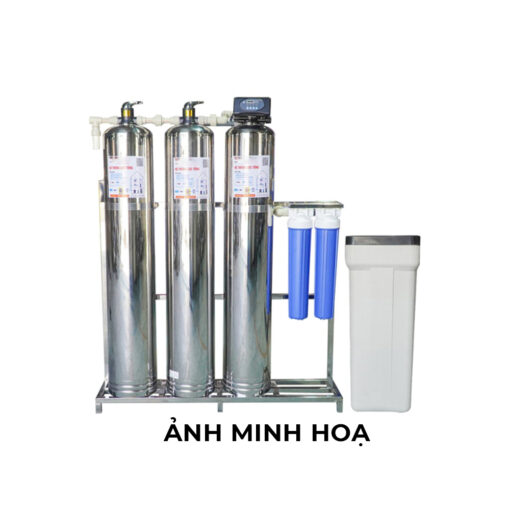 Khung inox đỡ 3 cột lọc tổng - Ảnh 3
